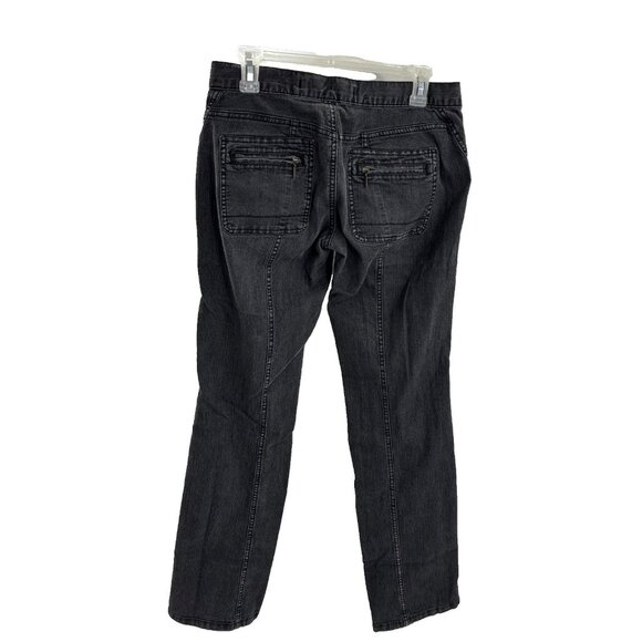 Express Womens Size 6 Precision Fit Black Jeans Zip Detail Stretch Pants - Picture 4 of 7